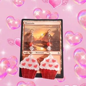 Red Cupcake Earrings